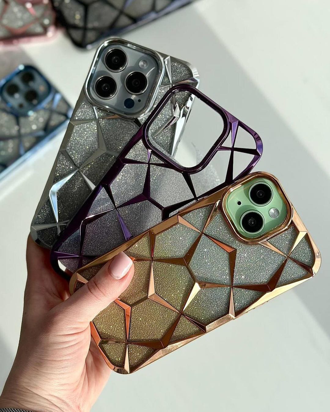 New Diamond 3D 2-In-1 Pattern Shimmer Case! π