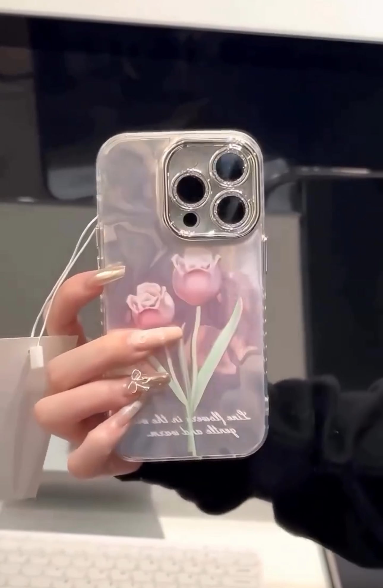 New Floral IMD Case With Glitter Lens π