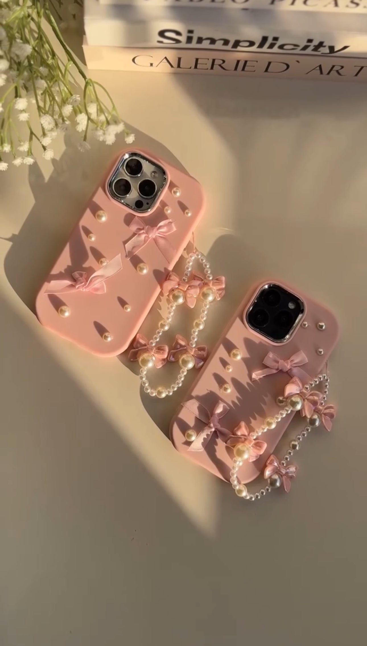 Introducing New Luxury Chrome Beads Bow Silicone Case! ππ€