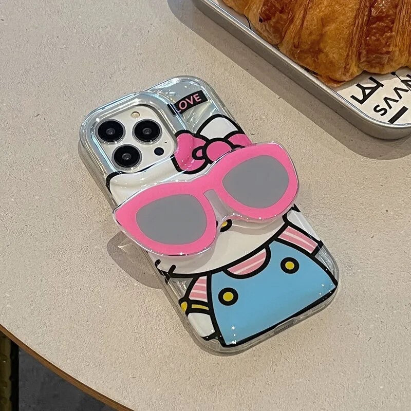 3D Hello Kitty Glasses Cartoon Case! π