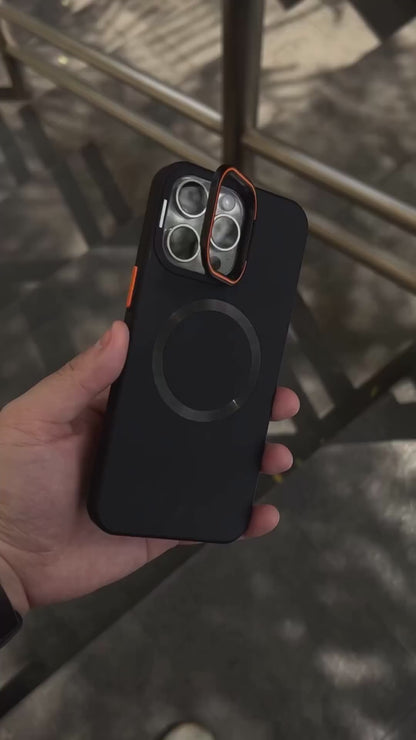 New Original Natural Titanium MagSafe Camera Stand Glass Case