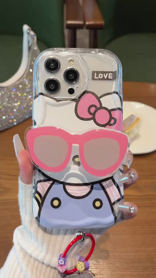 3D Hello Kitty Glasses Cartoon Case! 👓