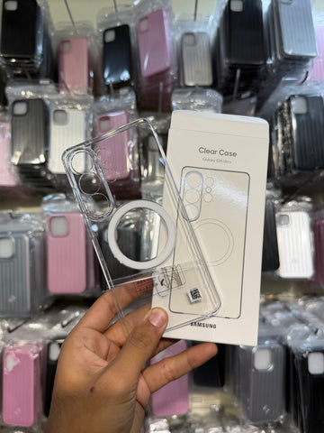 S26 Ultra Magsafe Anti-Yellow Clear Case