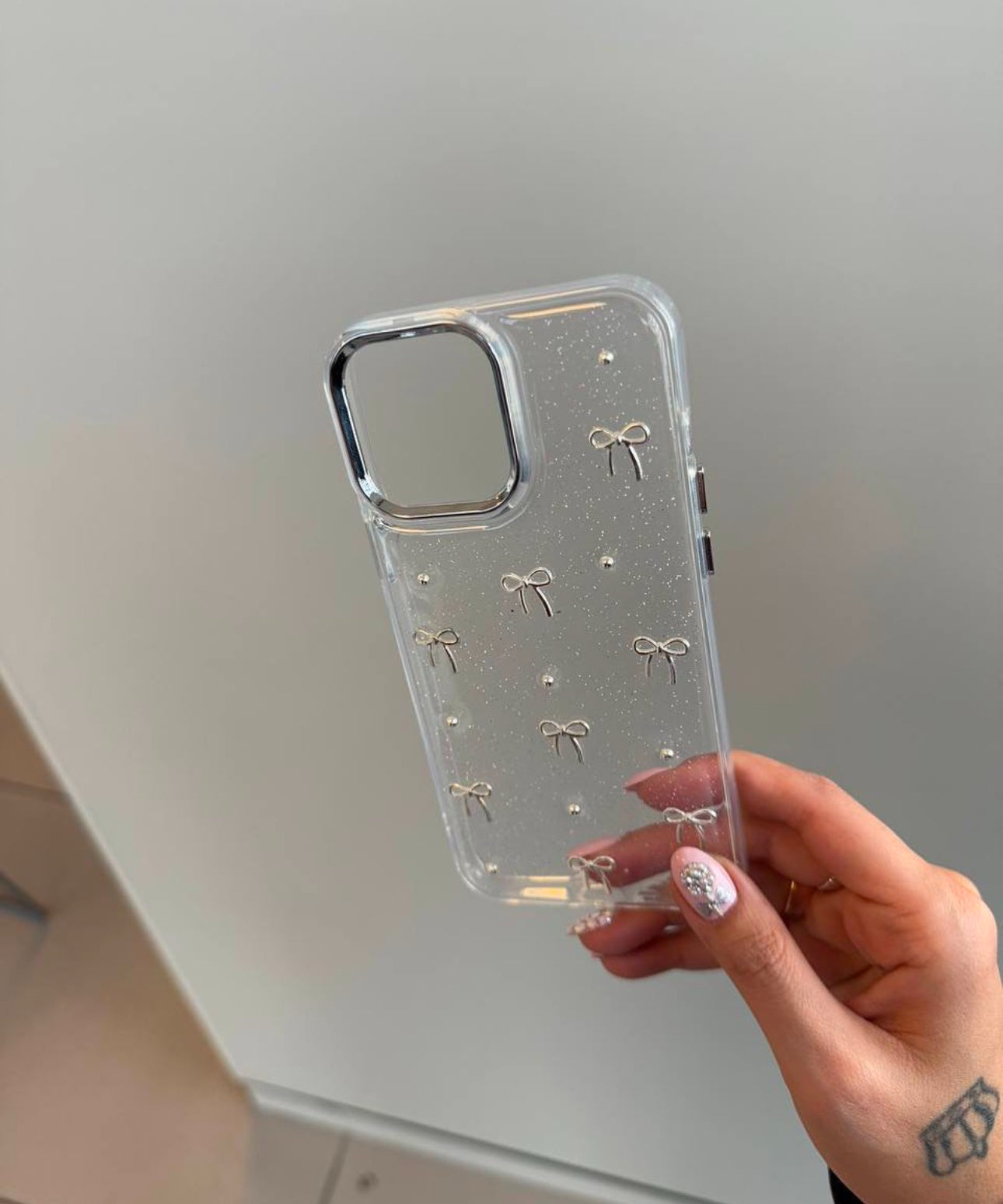New Koreon Bow Transparent Shimmery Case! 🎀✨
