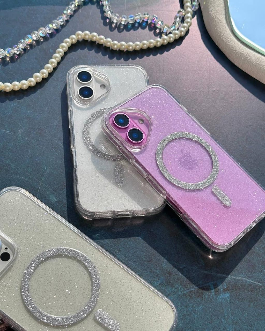 New Transparent MagSafe Blingy Shimmer Case With Shimmer Body 💫