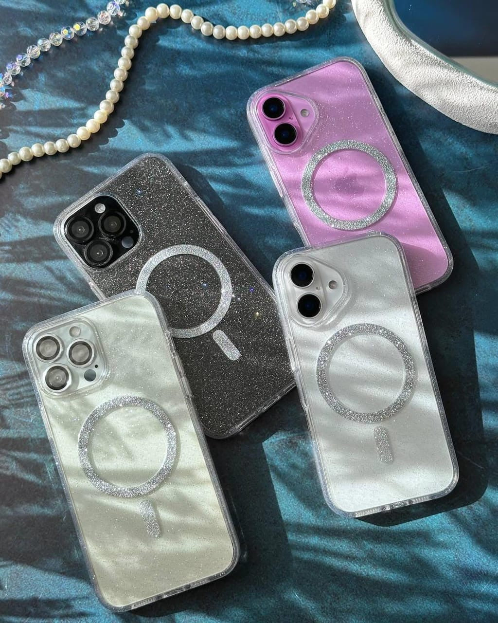 New Transparent MagSafe Blingy Shimmer Case With Shimmer Body 💫