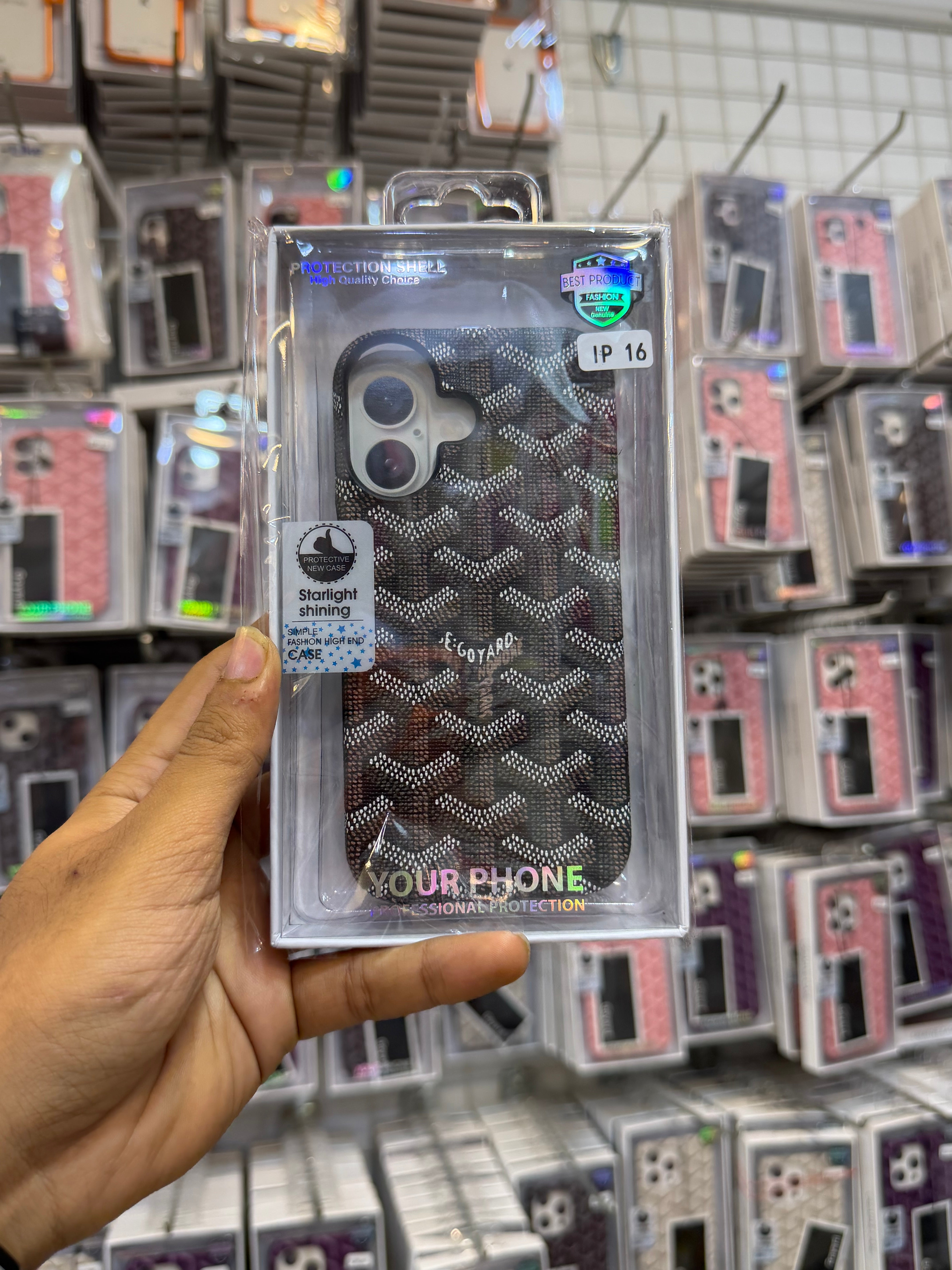 Goyard Leather-Feel Fabric Case