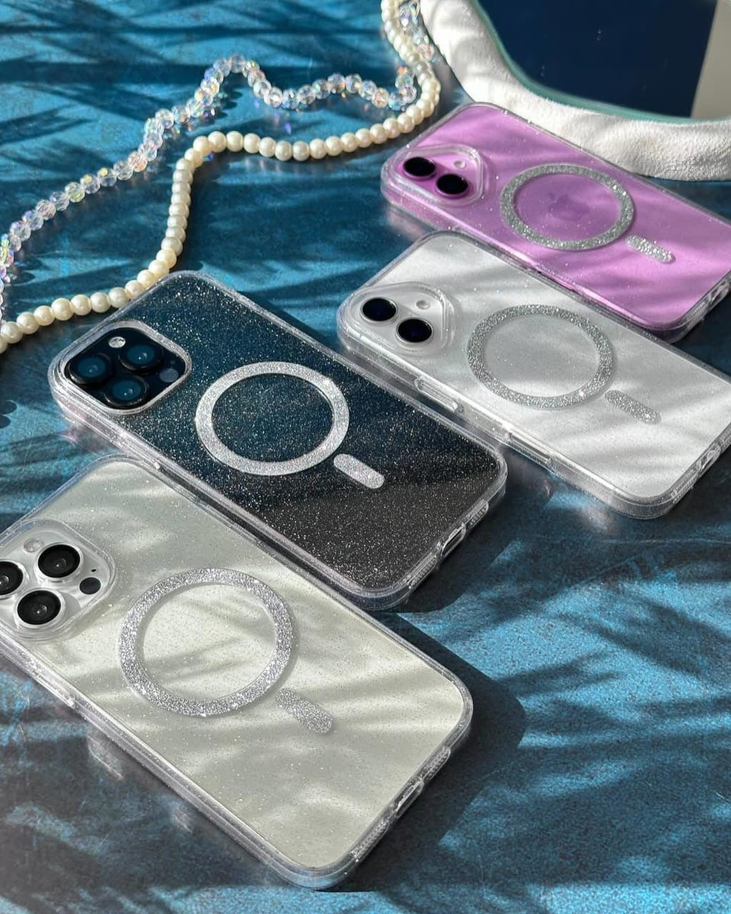 New Transparent MagSafe Blingy Shimmer Case With Shimmer Body 💫