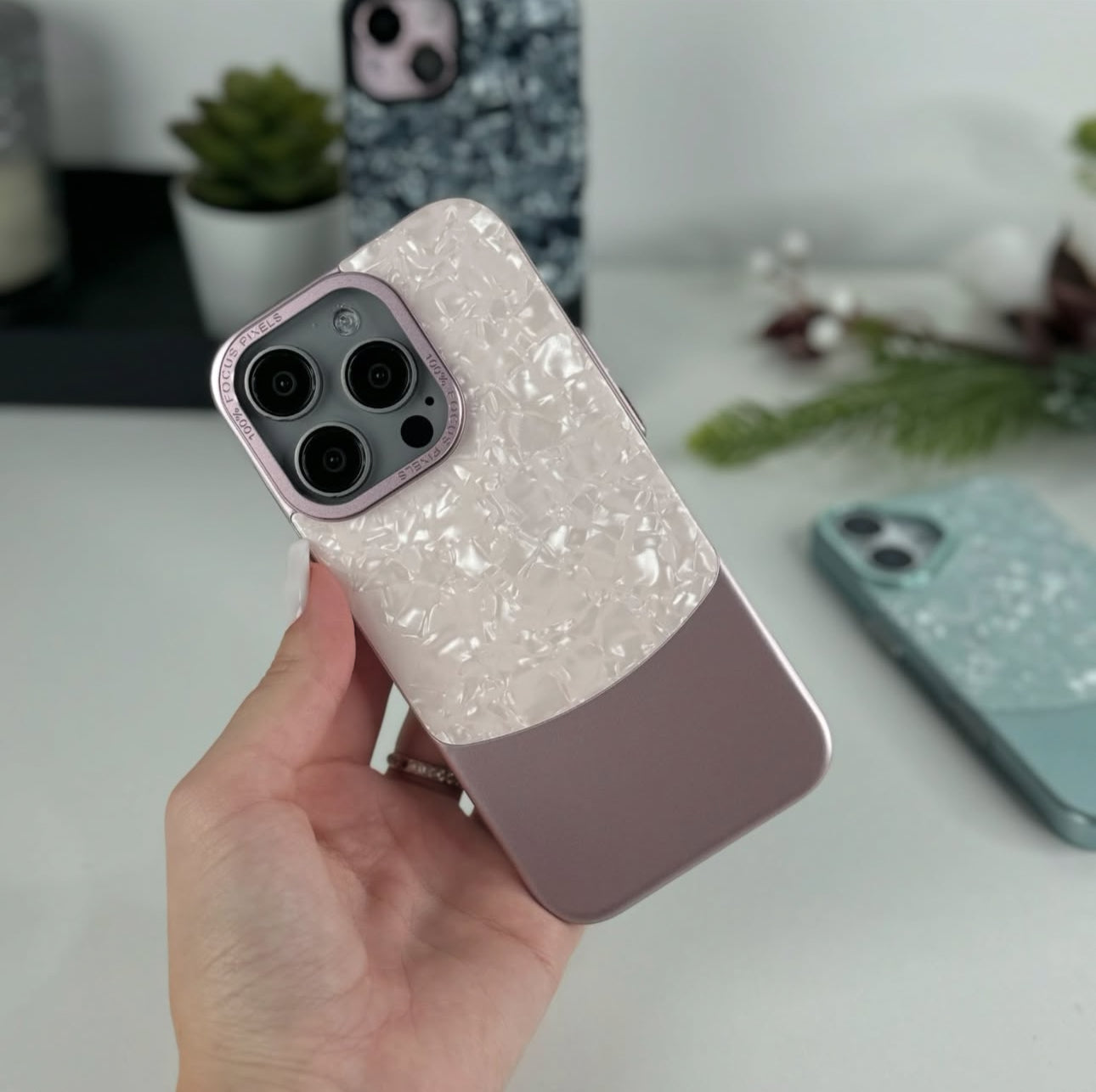 New Carbon Marble Slick Slim Gloss Case