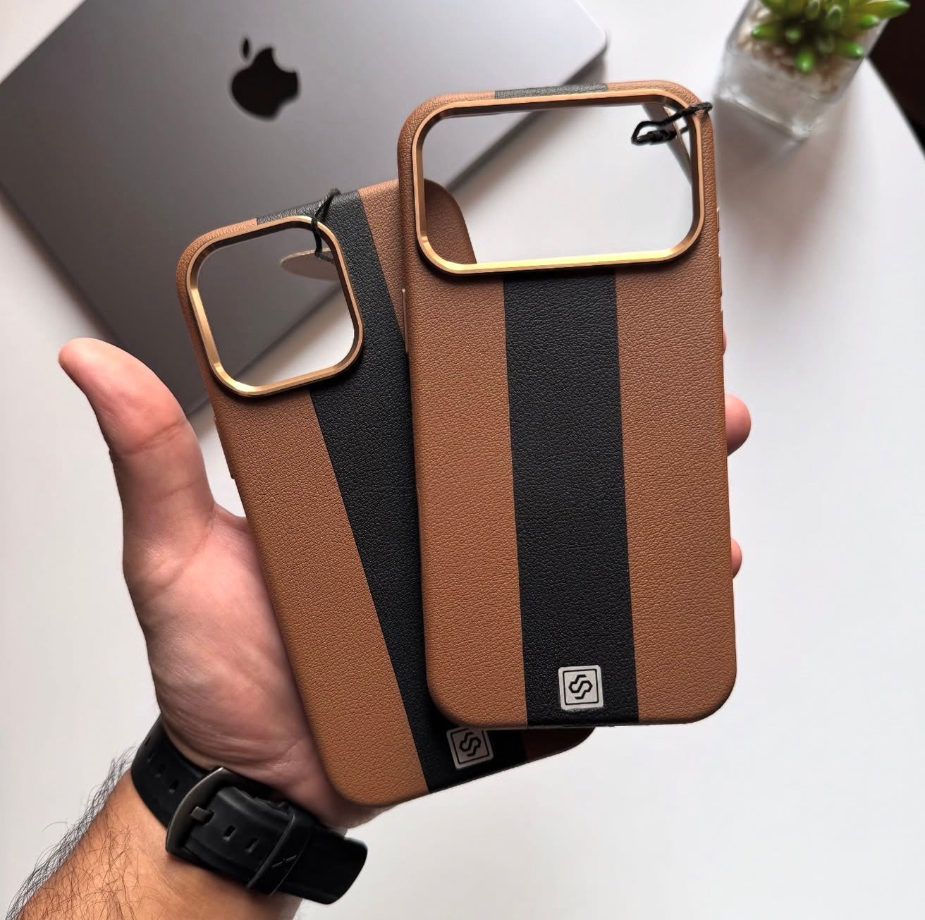Souvette Dual Tone Branded Leather Case ®️