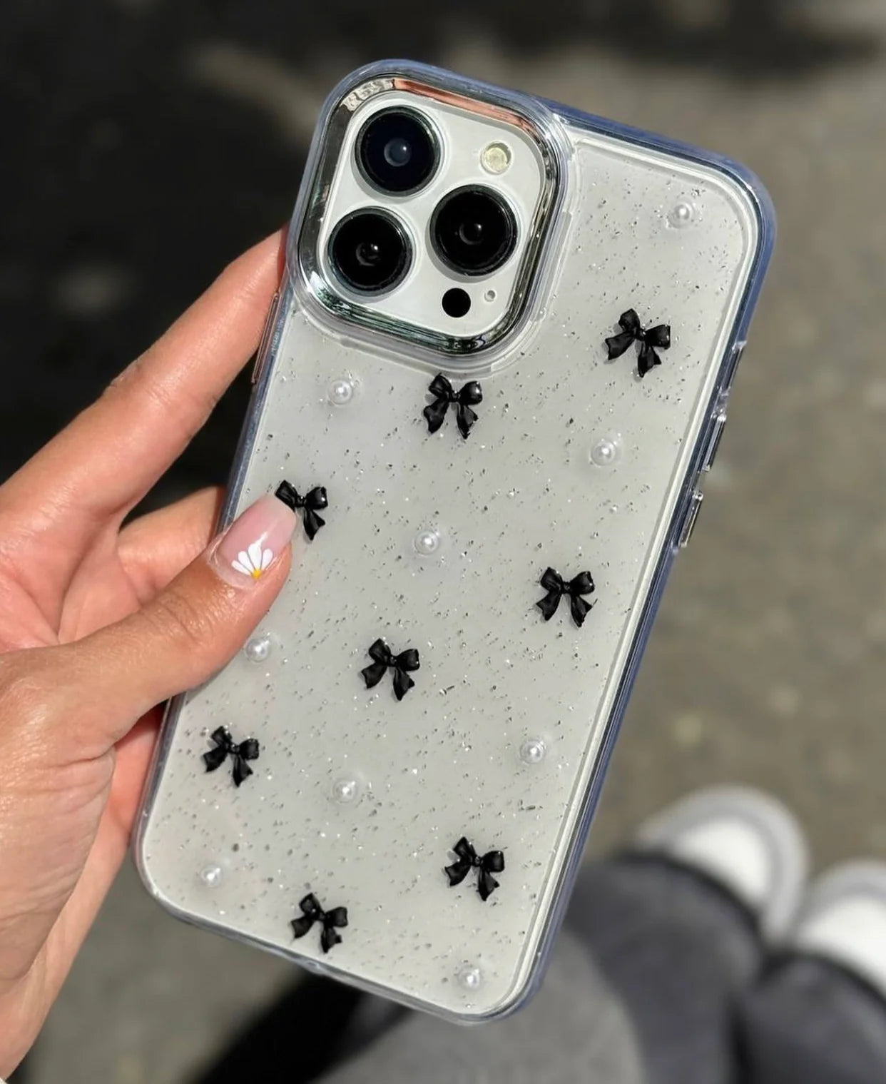 New Koreon Bow Transparent Shimmery Case! 🎀✨