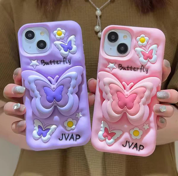 3D Butterfly Case With Holder Stand Case