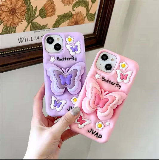 3D Butterfly Case With Holder Stand Case