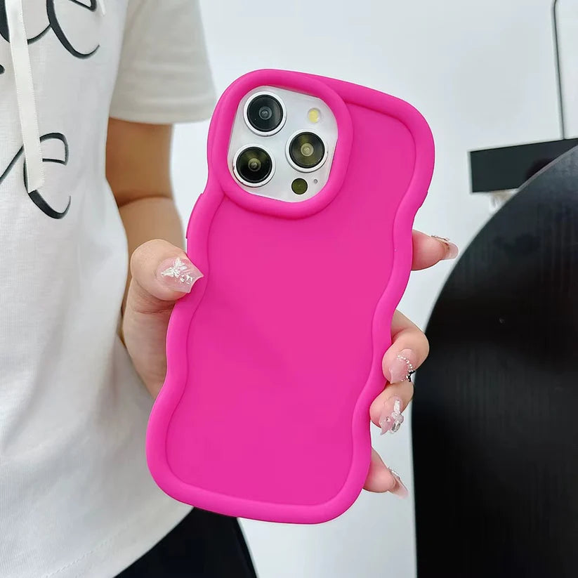 Wavy Silicone Coloured Case