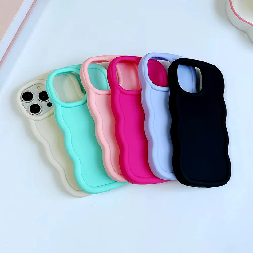 Wavy Silicone Coloured Case