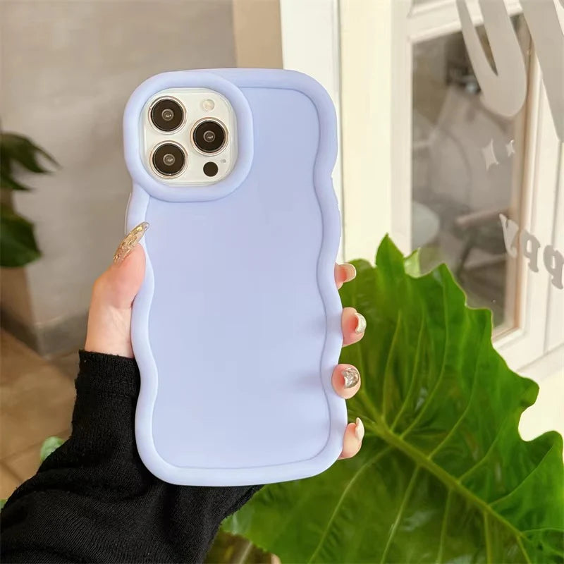 Wavy Silicone Coloured Case