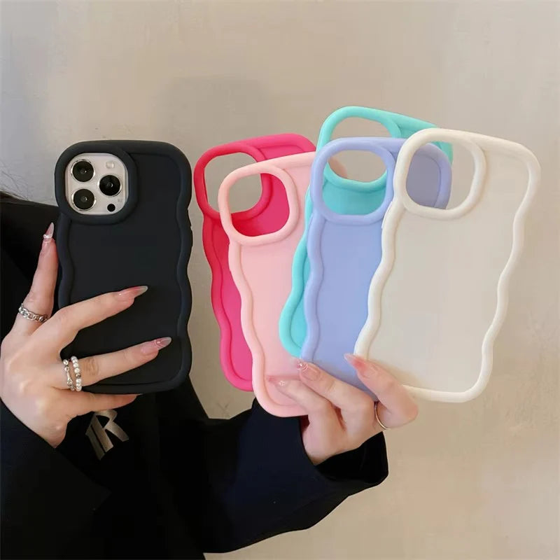 Wavy Silicone Coloured Case