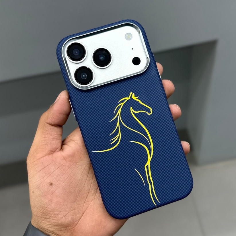 Free Air Blue Horse Carbon Case