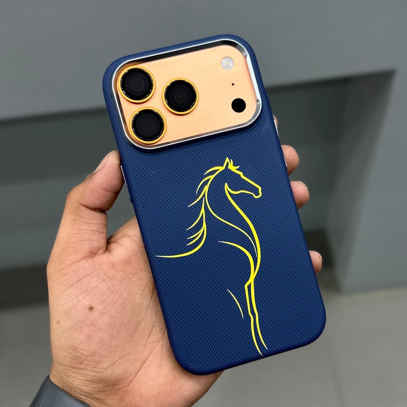 Free Air Blue Horse Carbon Case