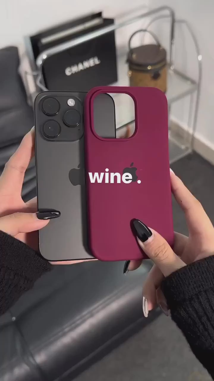 WINE APPLE LOGO SILICONE CASE