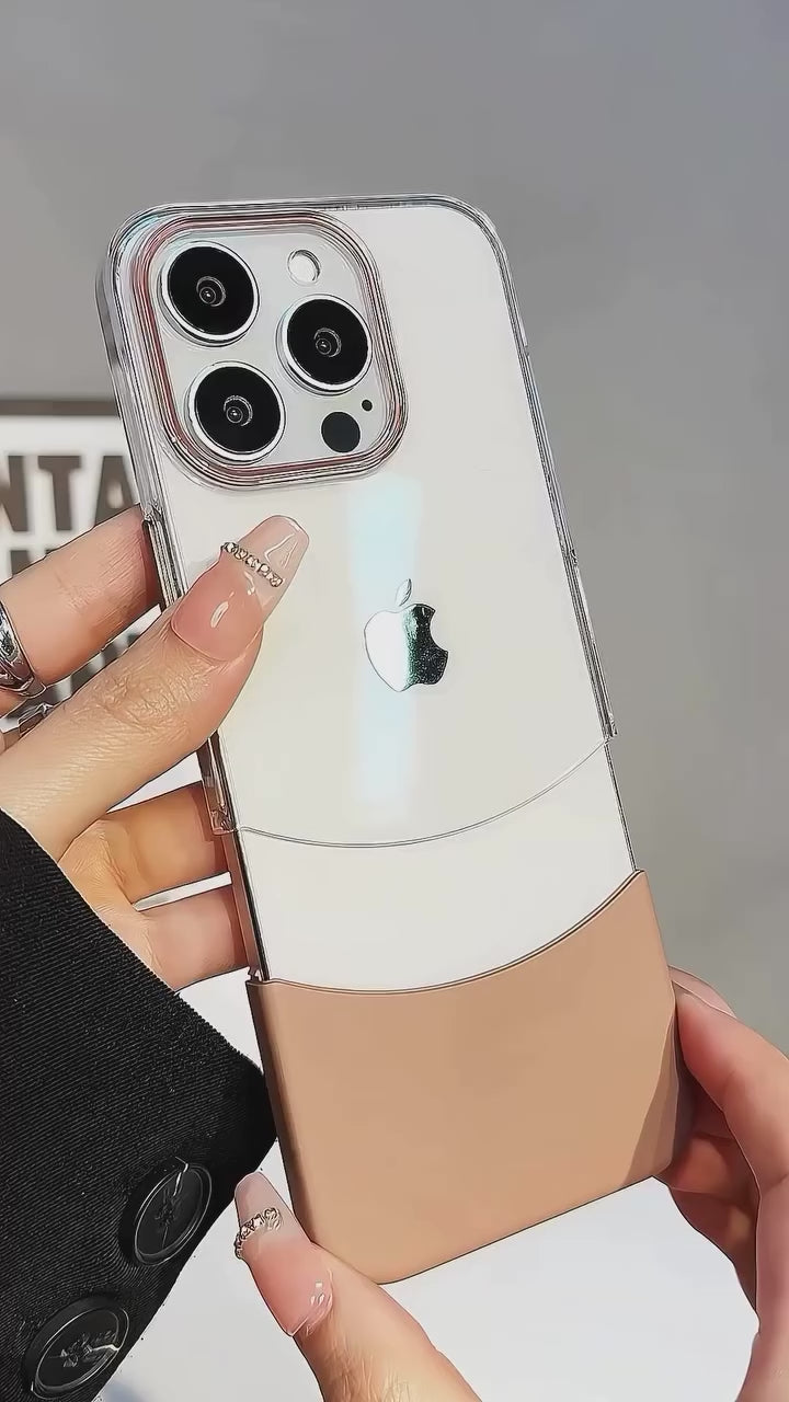 New Crystal Transparent Semi-Coloured Bottom Case 🖤🩶