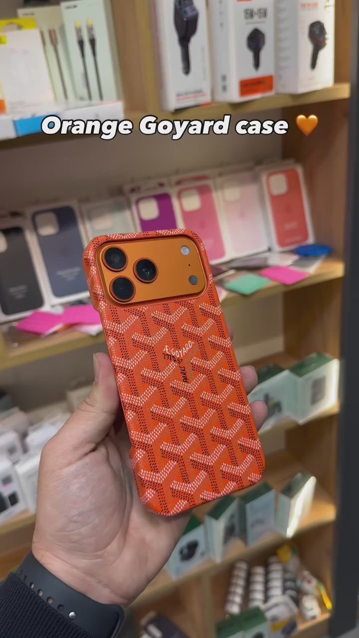 Goyard Leather-Feel Fabric Case