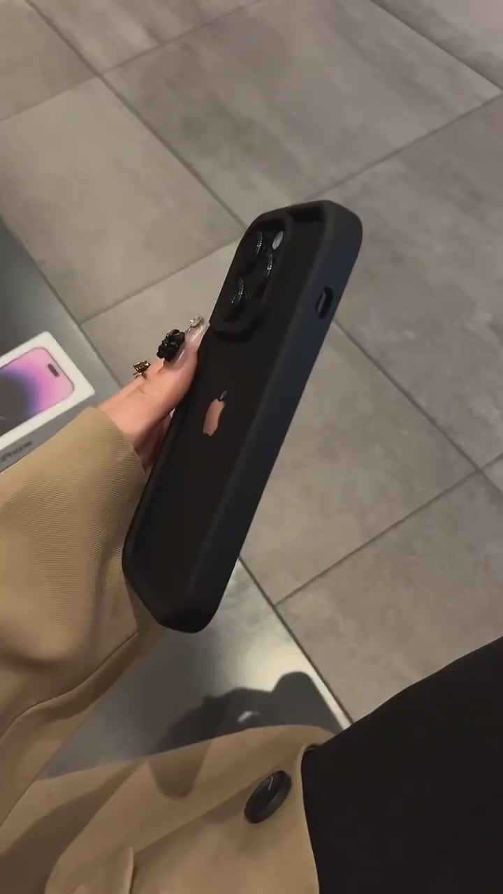 New Silver Apple Logo Silicone Coloured Solid Case! 💚