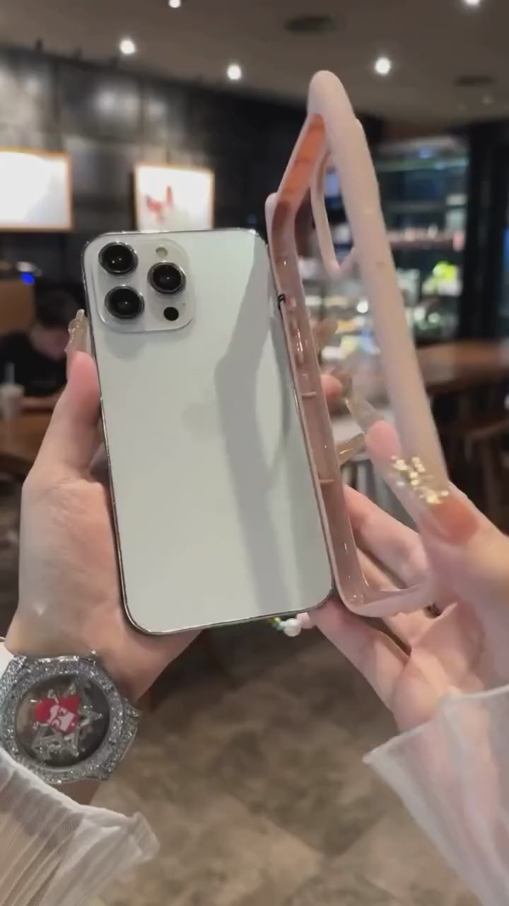 New Bunny Mirror Ear Clear Transparent Case! 🖤💗