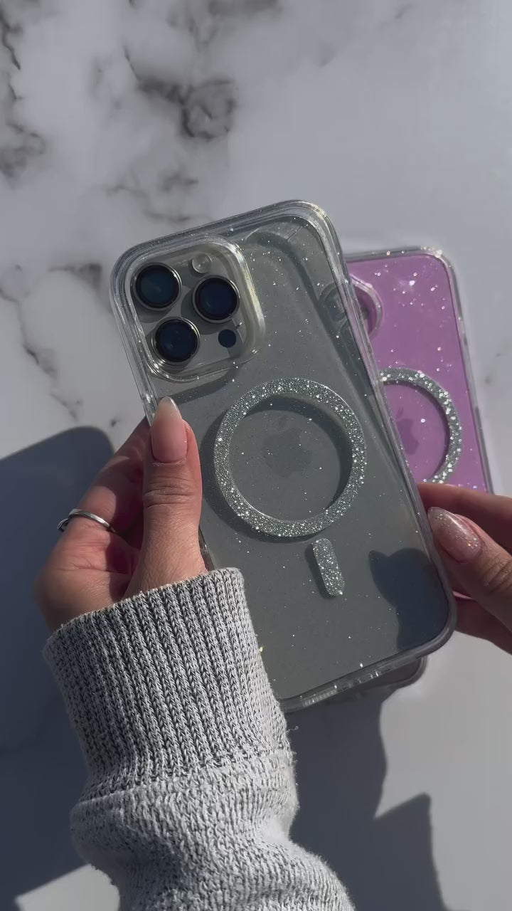 New Transparent MagSafe Blingy Shimmer Case With Shimmer Body 💫