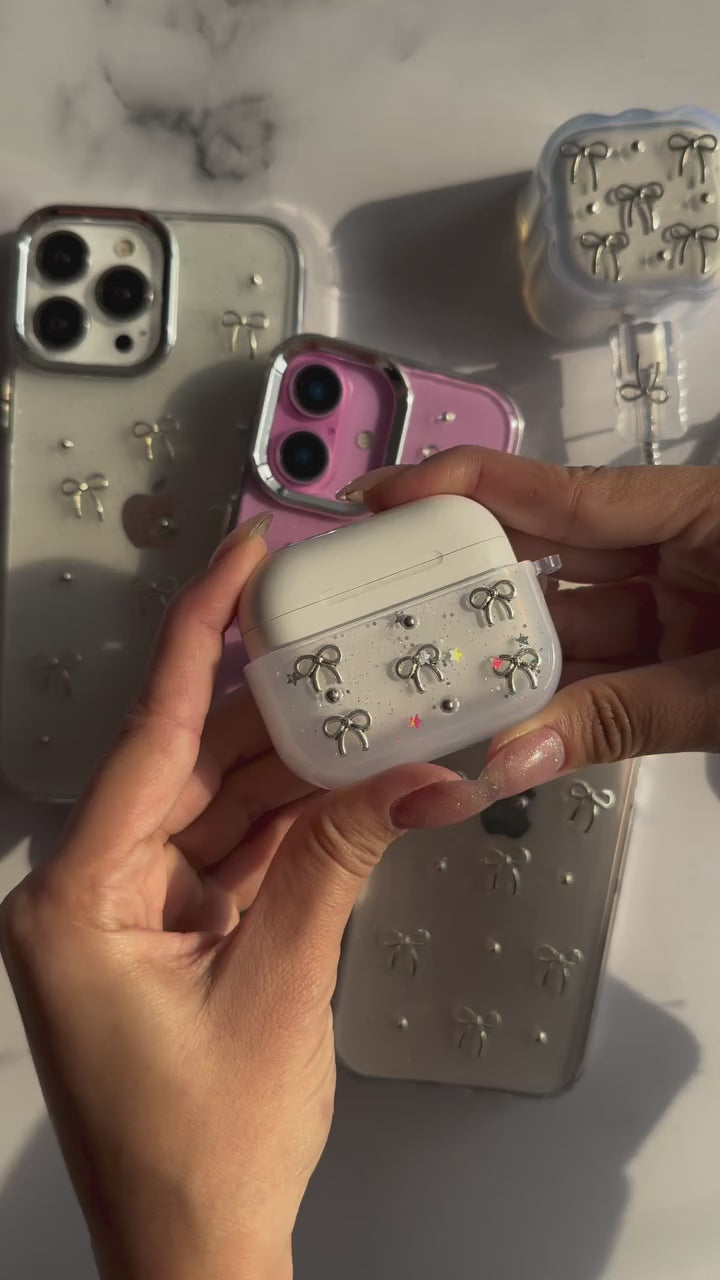 New Koreon Bow Transparent Shimmery Case! 🎀✨