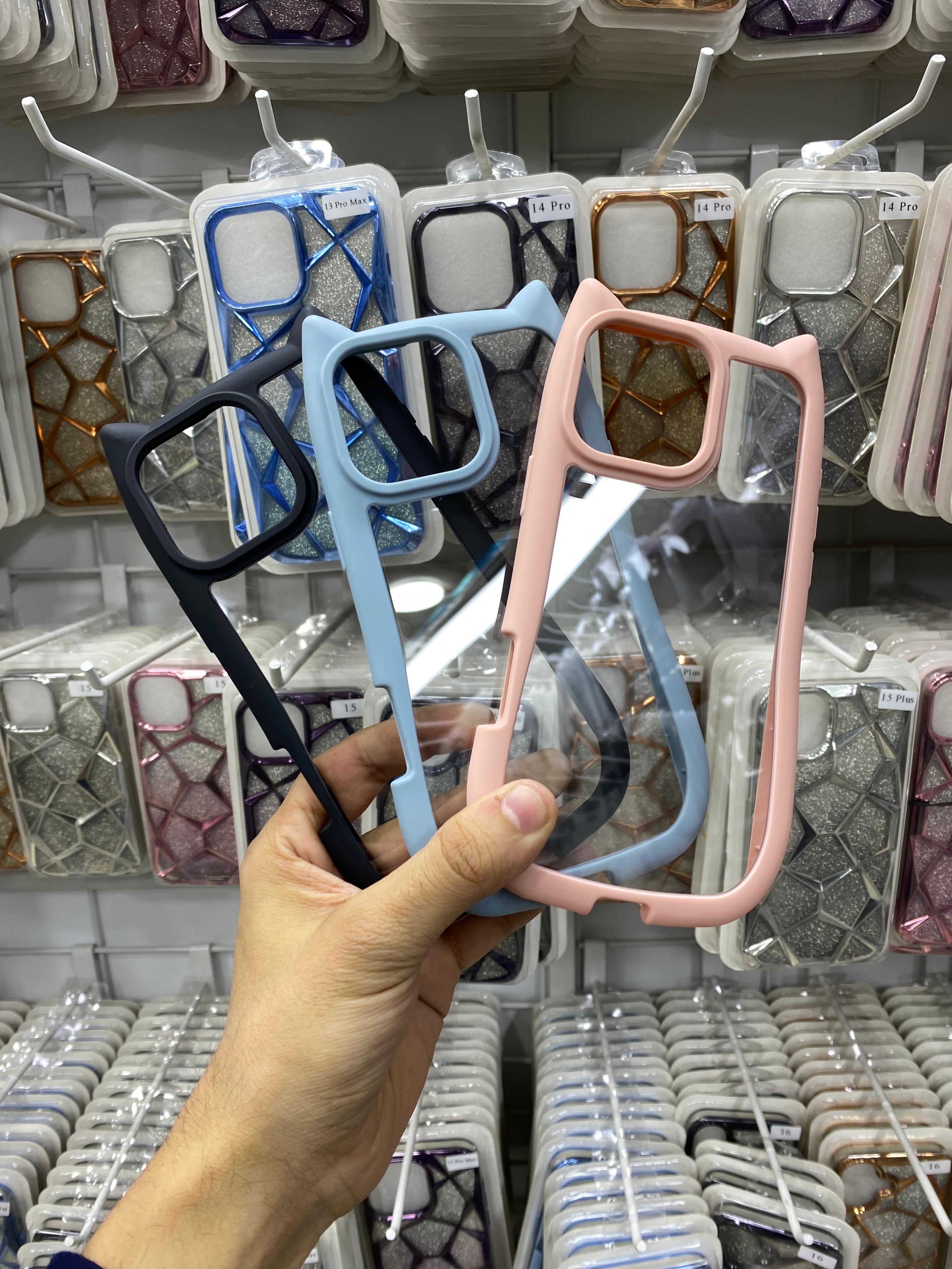 New Bunny Mirror Ear Clear Transparent Case! 🖤💗