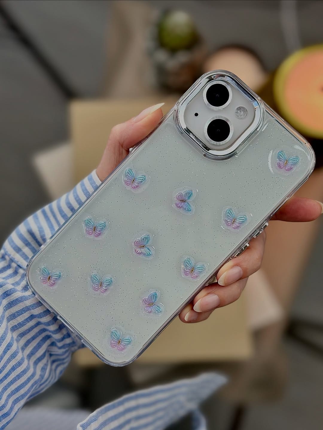 New 🦋 Butter Fly Glitter Shimmer Case