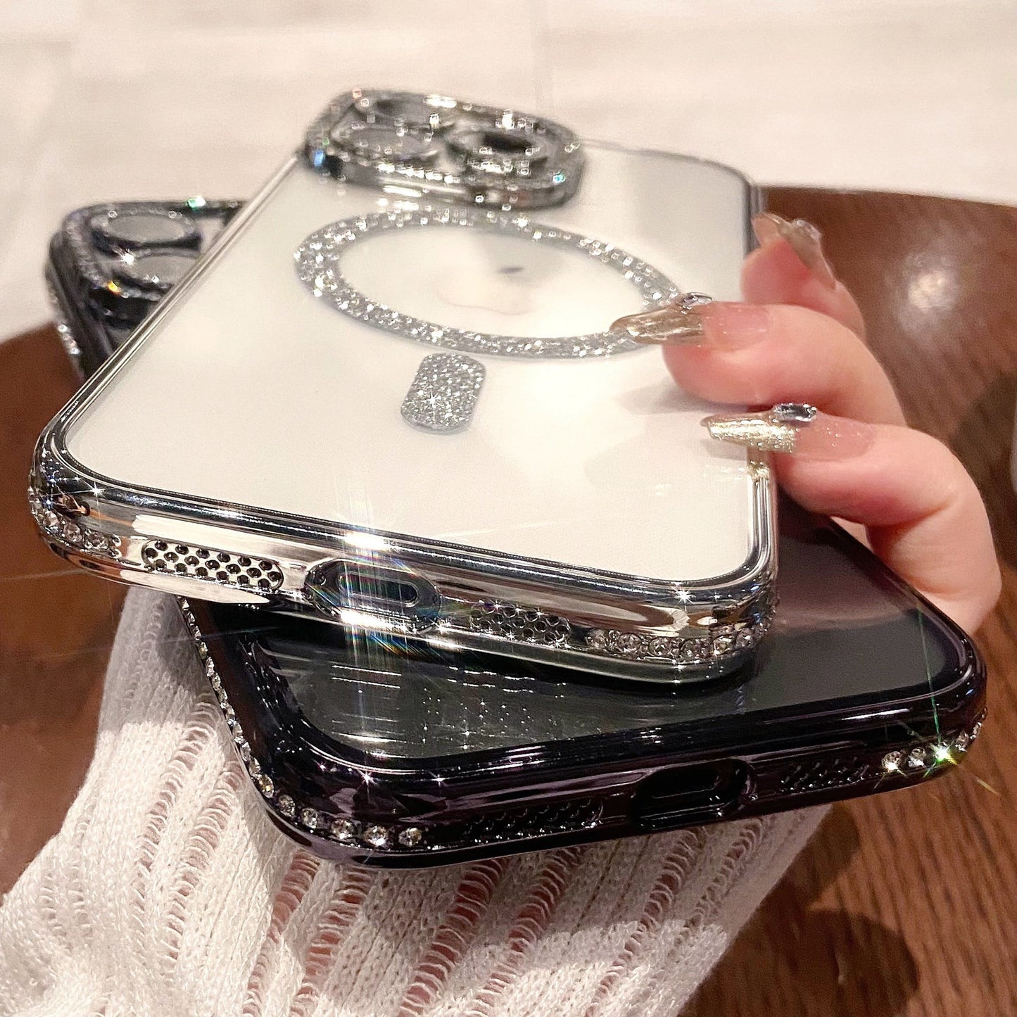 New Diamound Blingy Magsafe clear Case🤍💍