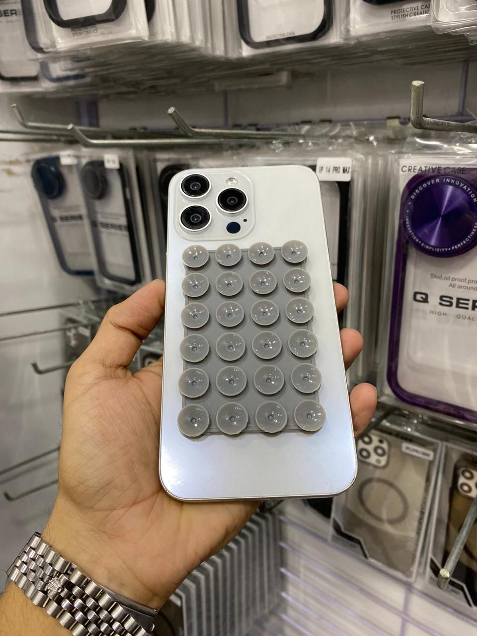 Silicone Suction Multi-Functional Wall Stand Mobile Phone Holder